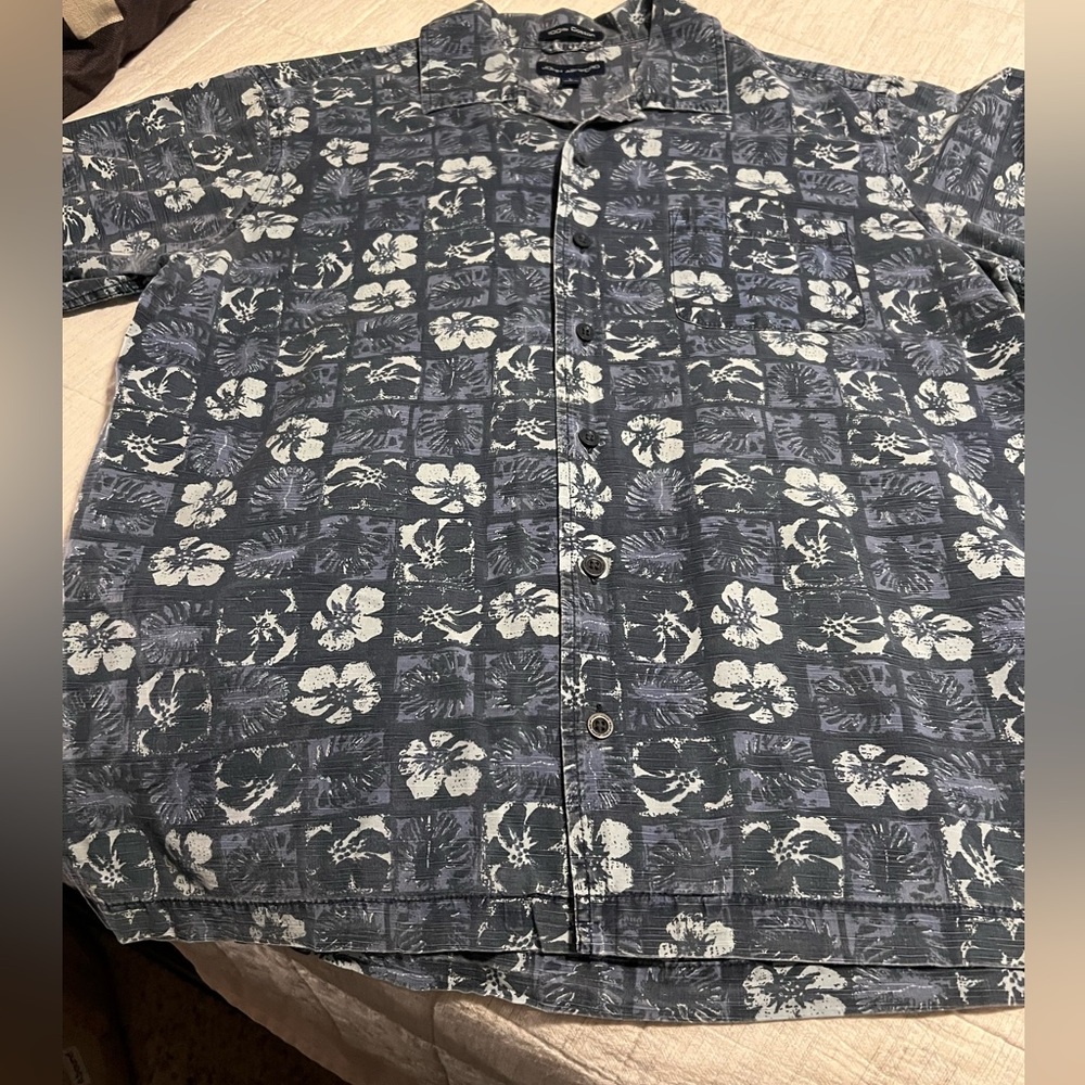 John Ashford Blue and White Casual Button Down Shirt